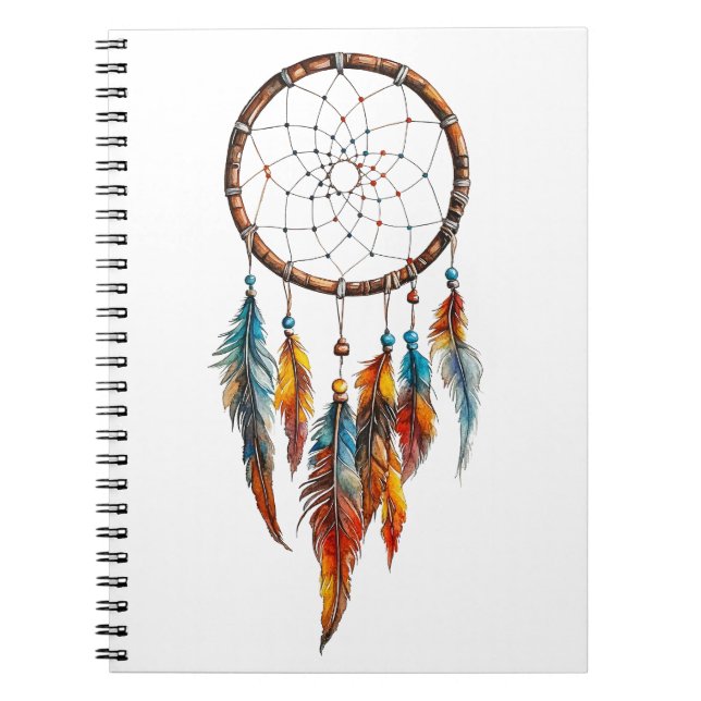 Carnet de Dreamcatcher en plumes de Bohême (Devant)