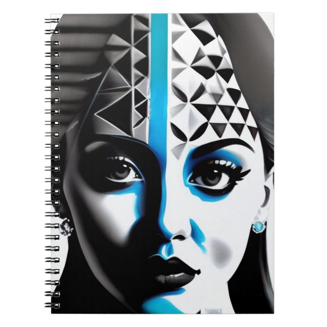 Carnet de femme géométrique futuriste (Devant)