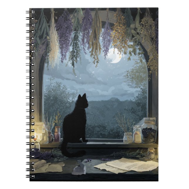 Carnet de fenêtre de la fleur de chat Lune (Devant)