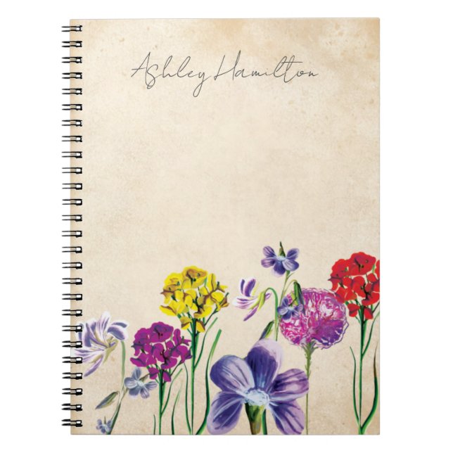Carnet de Fleur Sauvage Vintage (Devant)