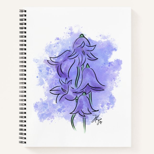 Carnet de fleurs de jacinthe des champs (Devant)