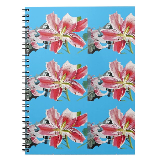 Carnet de fleurs de lis bleues Fleurs Floral (Devant)