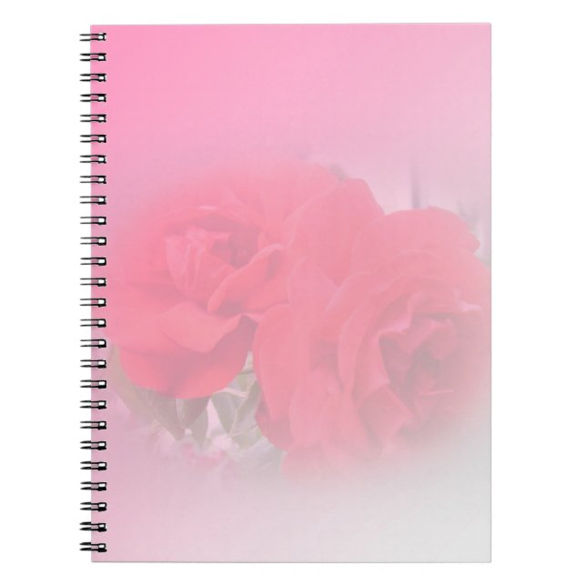 carnet de fleurs de rose rouge (Devant)