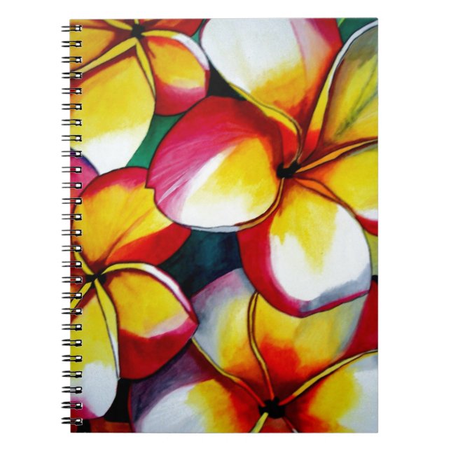 Carnet de fleurs Frangipani rose (Devant)
