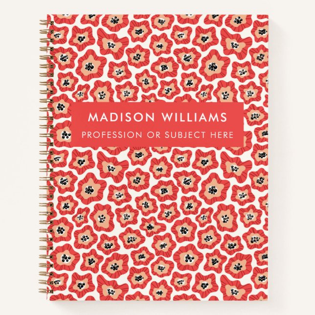 Carnet de fleurs modernes minimes (Devant)