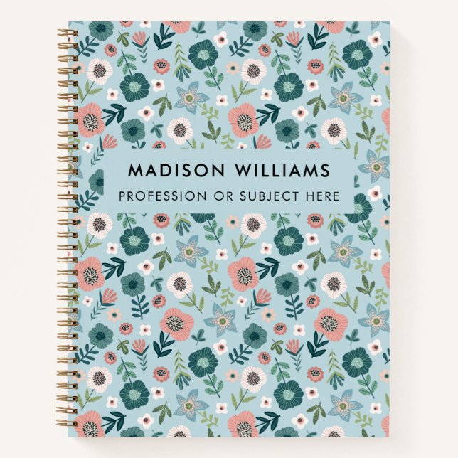 Carnet de fleurs modernes minimes (Devant)