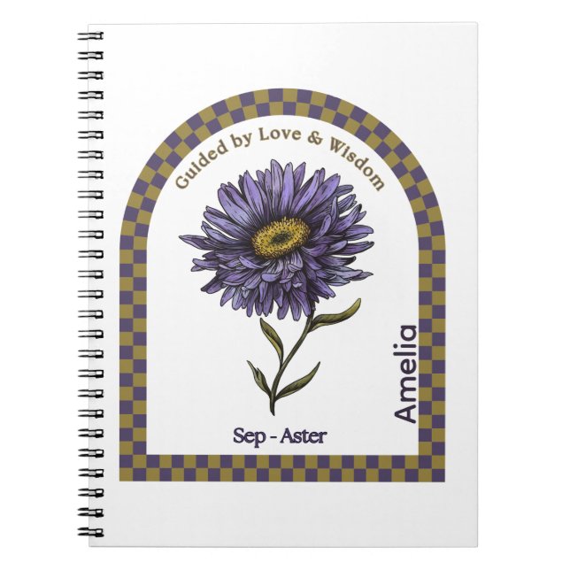 Carnet de fleurs personnalisé pour le mois de nais (Devant)