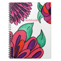 Carnet de fleurs roses
