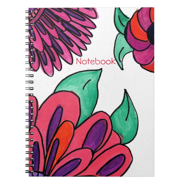 Carnet de fleurs roses (Devant)