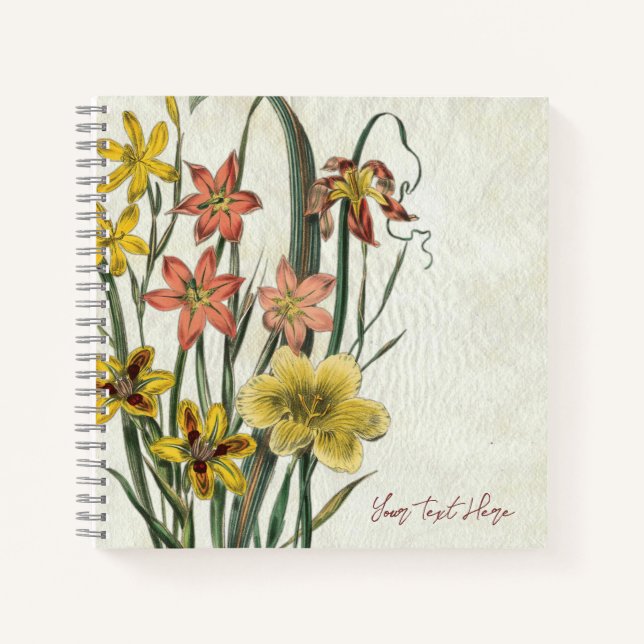 Carnet de fleurs rustiques - Art en fleurs Vintage (Devant)