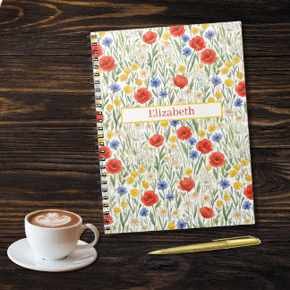 Carnet de fleurs sauvages personnalisé avec nom Ro