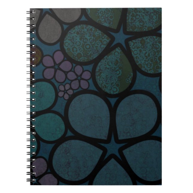 Carnet de fleurs texturées modernes multicolores (Devant)