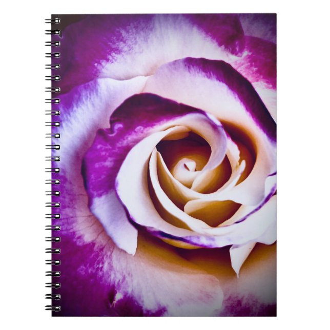 Carnet de fleurs violettes brillantes (Devant)