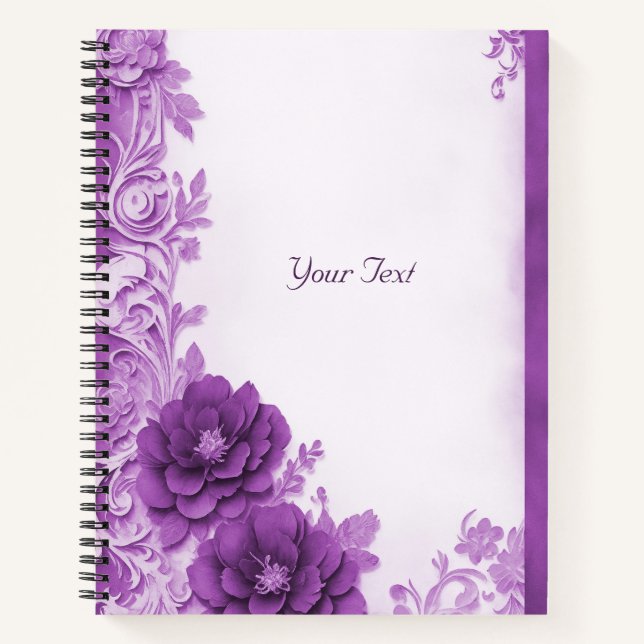 Carnet de Fleurs Violettes Prospères (Devant)