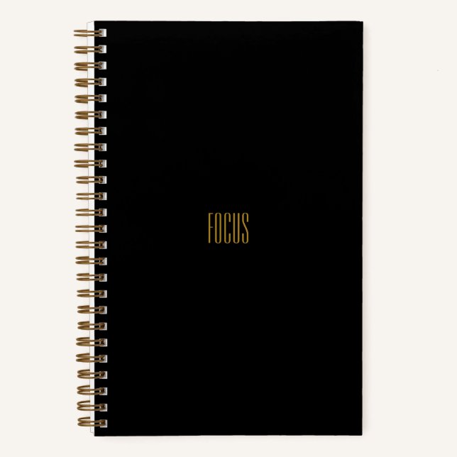 Carnet de focus | Black & Gold Spiral bound (Recto)