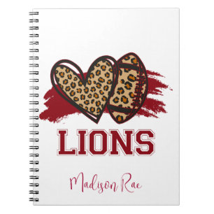 Carnet de football Lions avec nom