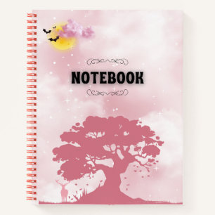 Carnet de forêt rose mystique
