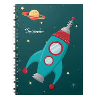 Carnet de fusées spatiales personnalisées