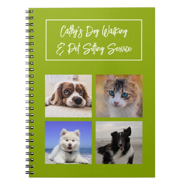 Carnet de garde d'animaux Promeneur de chien (Devant)