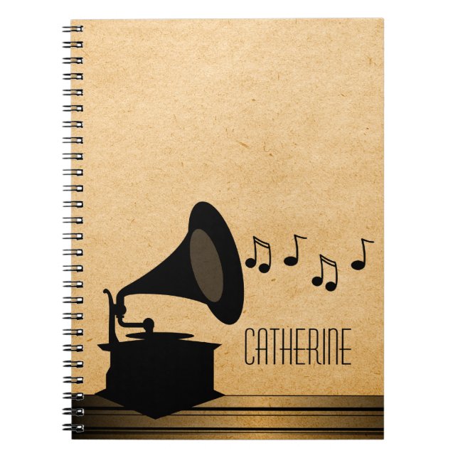 Carnet de Gramophone Ebony Vintage (Devant)