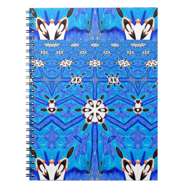 carnet de grille à matrice bleue (Devant)