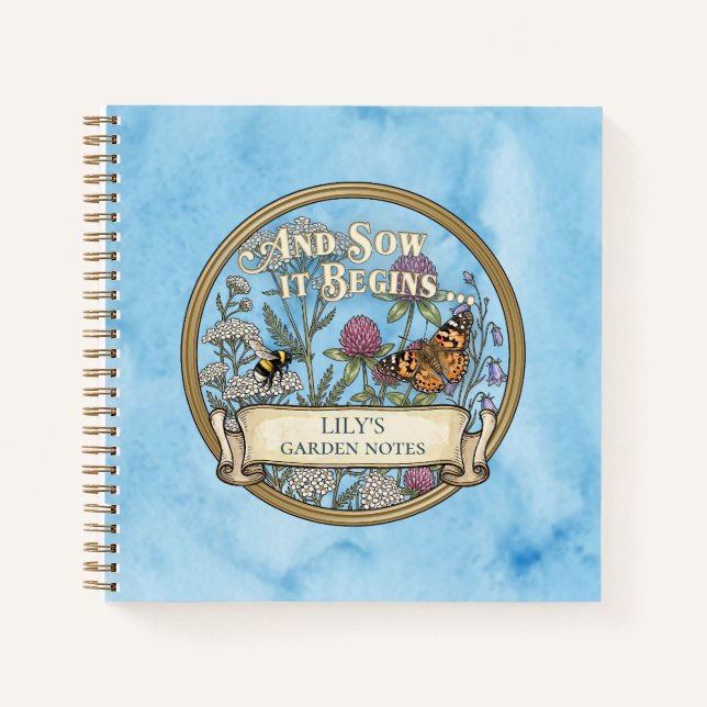 Carnet de jardin pour pollinisateurs bleus Journal (Devant)