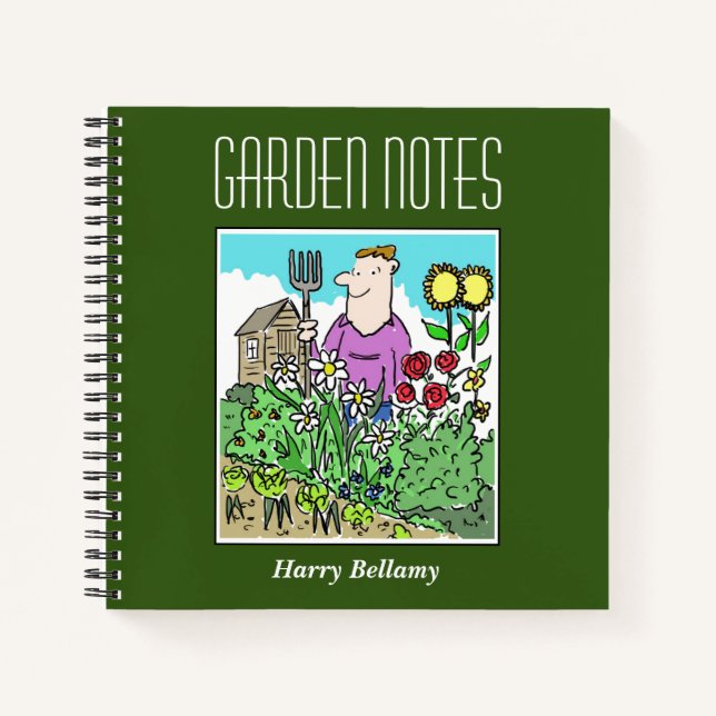 Carnet de jardinage avec le nom du propriétaire (Devant)