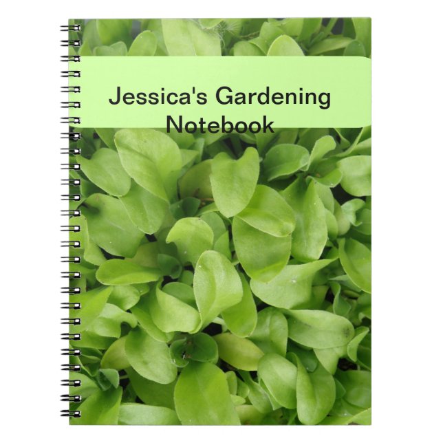 Carnet de jardinage personnalisé Marigold Seedling (Devant)