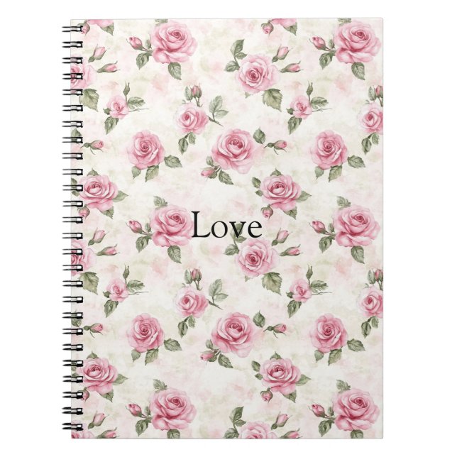 Carnet De jolies roses roses (Devant)