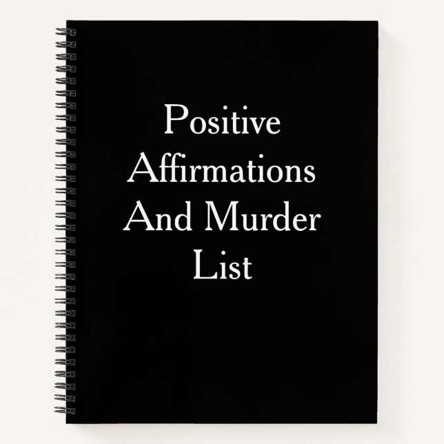Carnet de journal amusant/Affirmations positives & (Devant)