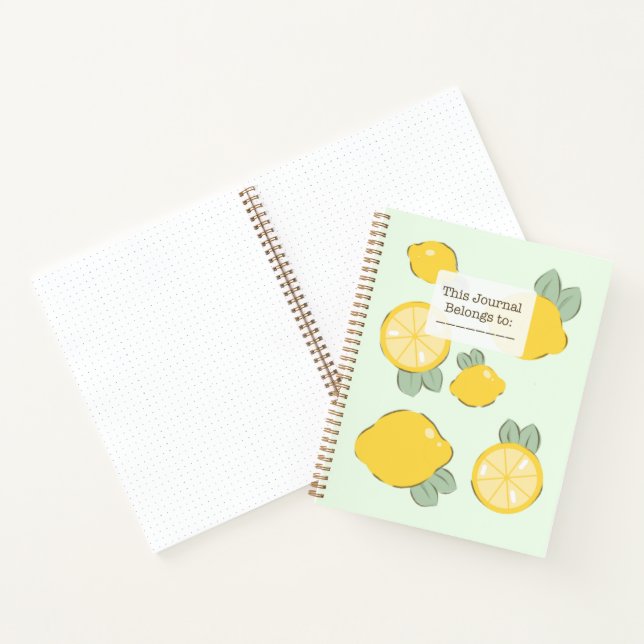 Carnet de journal au citron  (Intérieur)