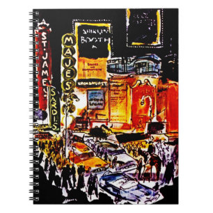 Carnet de journal intime de Broadway de nuit de