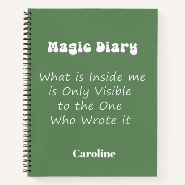 Carnet de journal magique amusant (Devant)