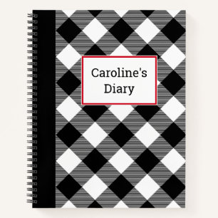 Carnet de journal personnalisé de Buffalo Plaid