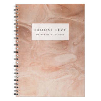 Carnet de journal personnalisé par marbre en