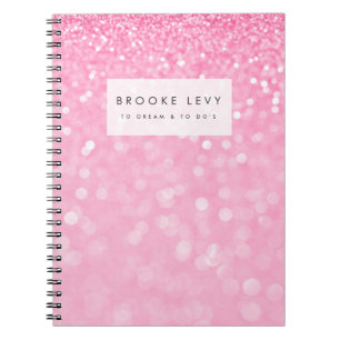 Carnet de journal personnalisé Pink Sparkle