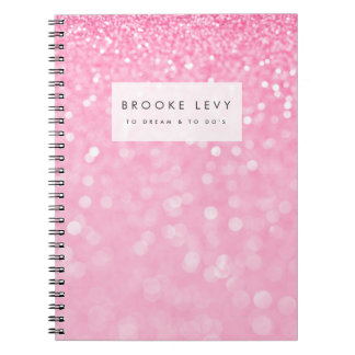 Carnet de journal personnalisé Pink Sparkle