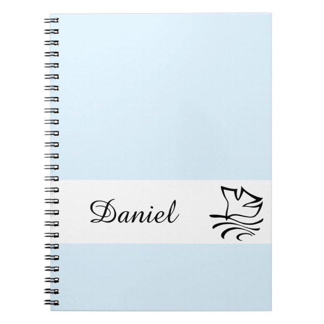 Carnet de la colombe de baptême Nom personnalisé (Devant)