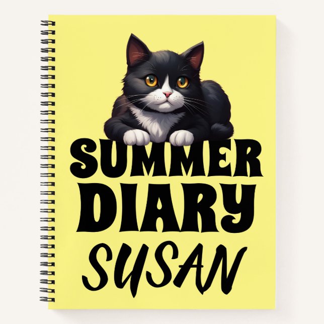CARNET DE LA JOURNALITÉ D'ÉTÉ CUTE CHAT PERSONNALI (Devant)