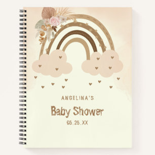 Carnet de la liste cadeau du Baby shower arc-en-ci