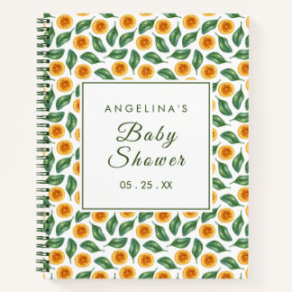 Carnet de la liste de cadeaux de Baby shower orang
