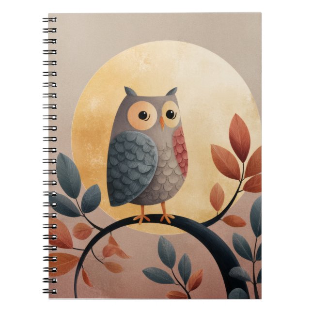 Carnet de la lune d'automne de la Chouette lunaire (Devant)