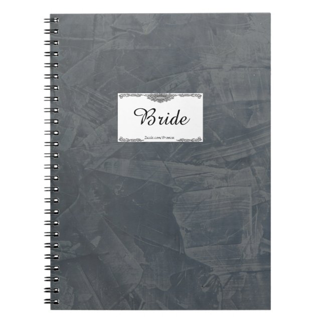 Carnet de la mariée gris uni (Devant)