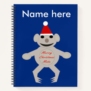 Carnet de la spirale de l'ours Koala de Noël austr