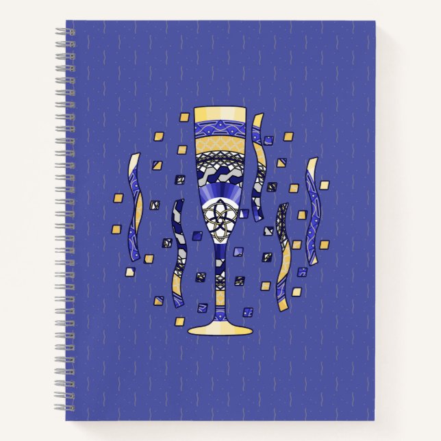 Carnet de la spirale toast du Nouvel An (Devant)