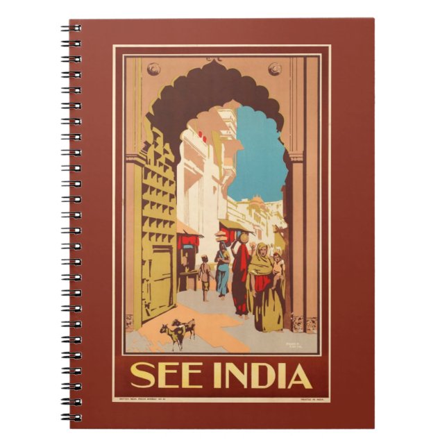 Carnet de l'affiche de voyage en Inde (Devant)