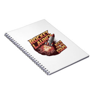 Carnet de lancement de fusée dynamique et audacieu