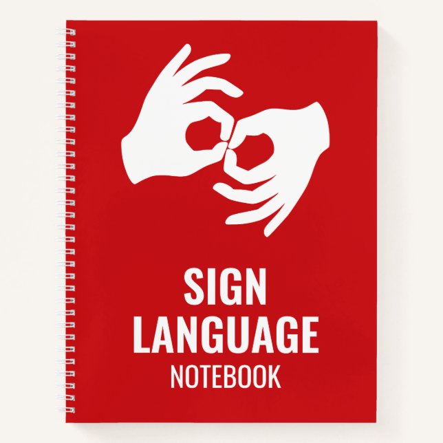 Carnet de langue des signes – Symbole de mains en  (Devant)