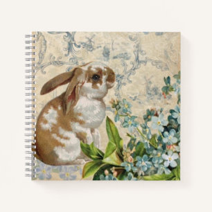 Carnet de lapin bleu Vintage personnalisé