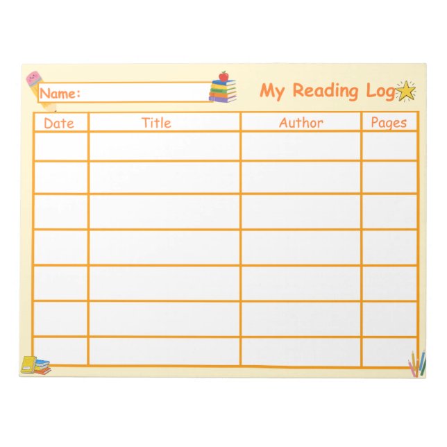 Carnet de lecture pour enfants | Suivi de livres (Devant)